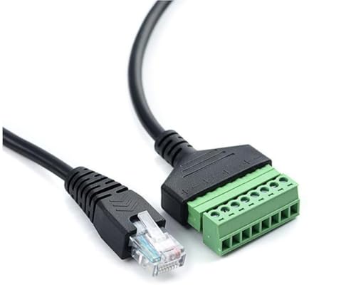 Panlouting RJ45 Ethernet Stecker auf 8Pins Schraubklemmenblock Kabeladapter für CAT5 CAT6 CAT7 Ethernet Extender CCTV Digital Internet | 30cm Panlouting RJ45 Ethernet Stecker auf 8Pins Schraubklemmenblock Kabeladapter für CAT5 CAT6 CAT7 Ethernet Extender CCTV Digital Internet | 30cm von Panlouting