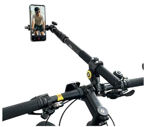 Unsichtbarer Selfie-Stick Ausziehbares Einbeinstativ mit Lenkerhalterung 28cm-111cm und Handyhalterung für Motorrad Fahrrad, Kompatibel mit der GoPro Hero Insta360 Action Kamera Handys iPhone Android von Panlouting