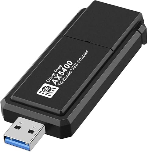WiFi 6E AX5400 WiFi Adapter USB 3.0 5400 Mbit/s Drahtlose Netzwerkkarte Dreifache Bänder 6GHz mit Antenne für PC Laptop Computer von Panlouting