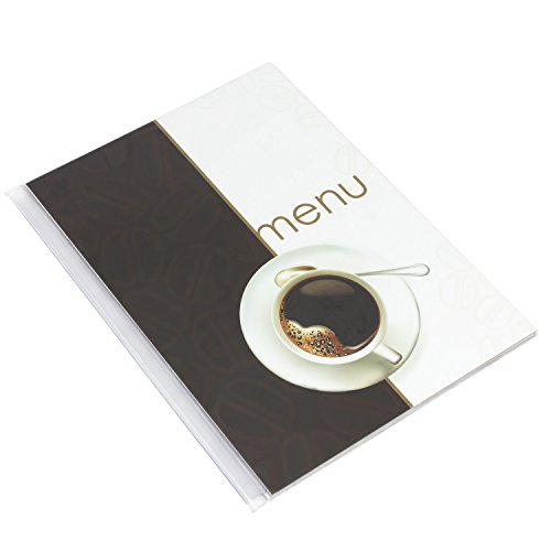 Speisekarte für Cafe Kaffeemotiv 6 Folien DIN A4 Restaurantkarte Caffe Bar von Pantaplast