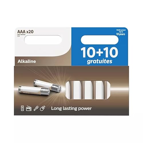 AAA/LR03 Alkaline Batterie, 20 Stück, 30% mehr Haltbarkeit, Alltagsgeräte mit hohem Stromverbrauch von Panther