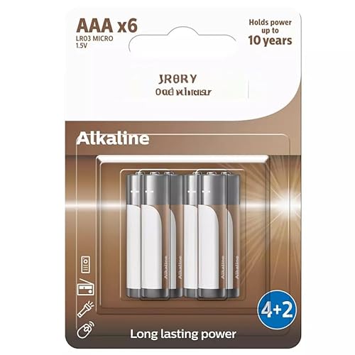 AAA/LR03 Alkaline Batterie, 6 Stück, 30% mehr Haltbarkeit, Alltagsgeräte mit hohem Stromverbrauch von Panther