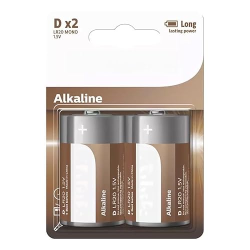 D/LR20 Alkaline Batterie, 2 Stück, 30% mehr Haltbarkeit, Alltagsgeräte mit hohem Verbrauch von Panther