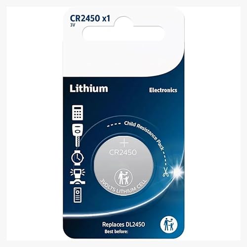 Lithium-Knopfzelle CR2450/10B 3 V, 1 Stück, 30% mehr Haltbarkeit von Panther