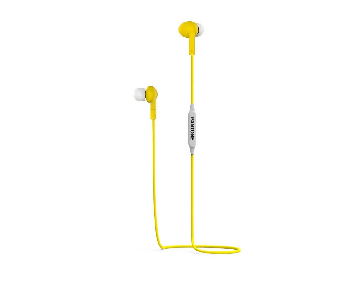 Pantone Universe PANTONE Stereo Bluetooth Kabelgebundener Ohrhörer gelb Bluetooth In-Ear-Kopfhörer von Pantone Universe