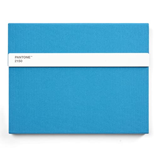 Pantone Notizbuch unliniert, mit Stift und Lineal, 160 Seiten, Außenbemaßung LxBxT 240 x 190 x 20 mm, Blue 2150 von Pantone