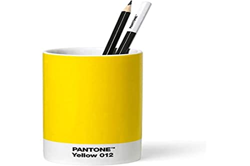 Pantone Schreibtisch-Organizer Stiftebecher, Porzellan, Yellwo 012, gelb von Copenhagen Design