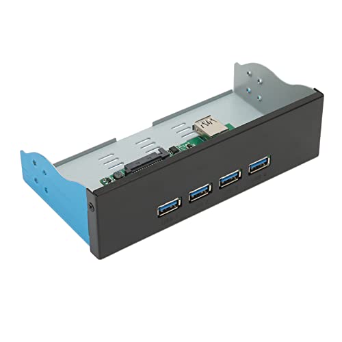 USB 3.1 Front Panel Hub 4 Ports, 4 USB 3.1 Type A Ports USB 3.1 Gen 2 Unterstützung 5,25 Zoll Front Panel Hub 5,25 Zoll Breite Anwendbarkeit Plug and Play für Mobiltelefone von Panv