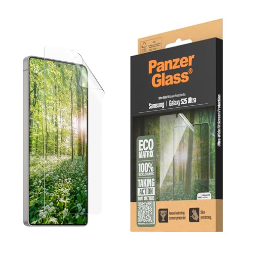Panzer Glass ECO MATRIX Schutzfolie für Samsung Galaxy S25 Ultra Vollständige Bildschirmabdeckung, Hergestellt aus 100% recyceltem Kunststoff, Fingerabdruckkompatibel, Gehärtetes Glas, Ultra-Klar. Panzer Glass ECO MATRIX Schutzfolie für Samsung Galaxy S25 Ultra Vollständige Bildschirmabdeckung, Hergestellt aus 100% recyceltem Kunststoff, Fingerabdruckkompatibel, Gehärtetes Glas, Ultra-Klar. von Panzer Glass