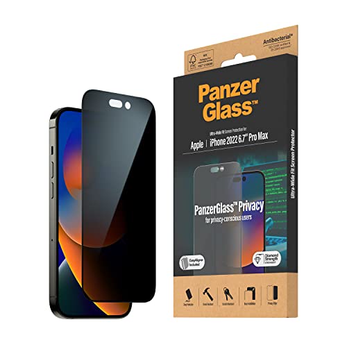 Panzer Glass für Apple iPhone 14 Pro Max Privacy Antibakteriell Schutzglas Hart Glas Case, P2786, Transparent Panzer Glass für Apple iPhone 14 Pro Max Privacy Antibakteriell Schutzglas Hart Glas Case, P2786, Transparent von Panzer Glass