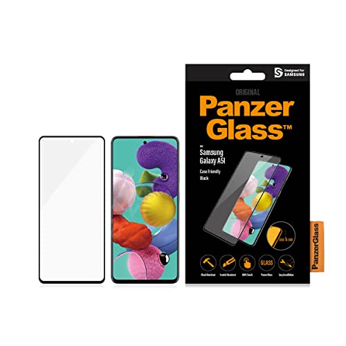 PanzerGlass™ Displayschutz für Samsung Galaxy A51 - kratzfestes, gehärtetes Displayschutz Glas mit vollständiger Displayabdeckung - Case Friendly Screen Protector für Samsung Galaxy A51 von Panzer Glass