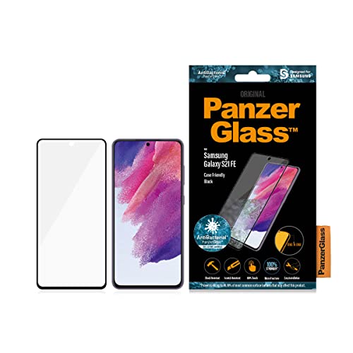PanzerGlass™ Displayschutz für Samsung Galaxy S21 FE - kratzfestes, gehärtetes Displayschutz Glas mit vollständiger Displayabdeckung - Case Friendly Screen Protector für Samsung Galaxy S21 FE von Panzer Glass