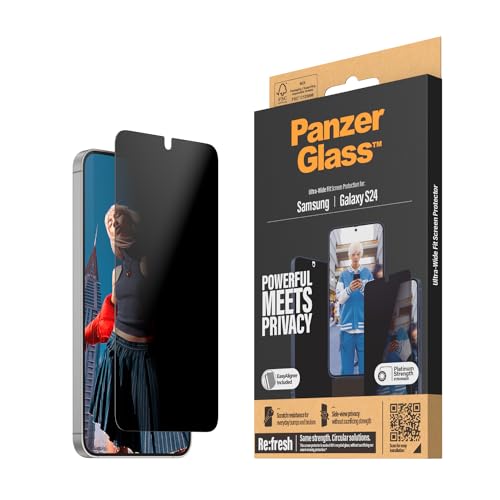 PanzerGlass™ Displayschutz mit Privacy Funktion für Samsung Galaxy S24 - Schützen Sie Ihre Privatsphäre & die Integrität Ihres Geräts von Panzer Glass