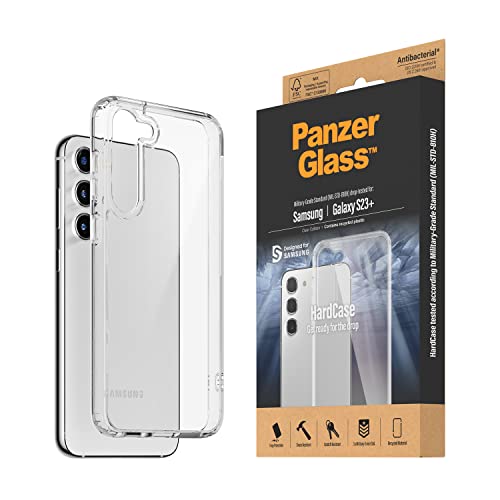 PanzerGlass™ HardCase Handy Schutzhülle für Samsung Galaxy S23+ - Case mit 3X Militärstandard - absorbiert Stürze aus 3,6m Höhe - stoßdämpfender TPU-Rahmen - vergilbungsfrei, transparent von Panzer Glass