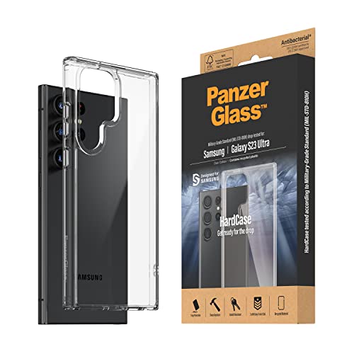 PanzerGlass™ HardCase Handy Schutzhülle für Samsung Galaxy S23 Ultra - Case mit 3X Militärstandard - absorbiert Stürze aus 3,6m Höhe - stoßdämpfender TPU-Rahmen - vergilbungsfrei, transparent von Panzer Glass