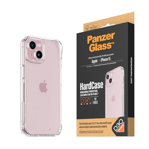 PanzerGlass™ HardCase mit D3O® Bio für Apple iPhone 15 - Ultimativer Schutz, minimale Umweltauswirkung und extrem kratz- und stoßfest von Panzer Glass