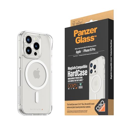 PanzerGlass™ HardCase mit D3O® Bio und MagSafe für Apple iPhone 15 Pro - Schutz ohne Kompromisse, stoßfeste Rückabdeckung mit stoßdämpfendem Rahmen - kompatibel mit iPhone 15 von Panzer Glass