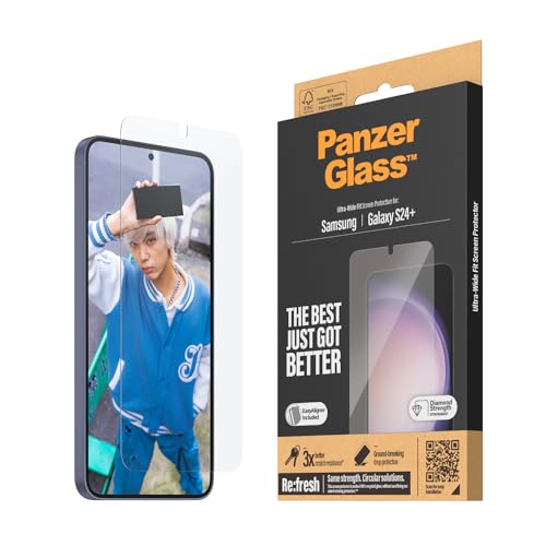 PanzerGlass™ Kratzfester Displayschutz Samsung Galaxy S24 Plus - Ultraschall-Fingerabdruckleser-Kompatibilität, Nachhaltige Verpackung - Schütze dein Display von Panzer Glass
