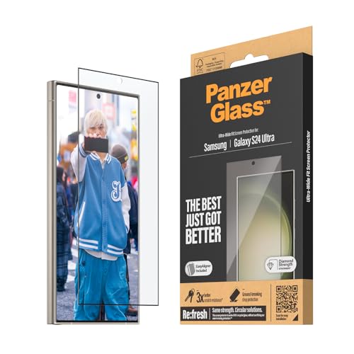 PanzerGlass™ Kratzfester Displayschutz Samsung Galaxy S24 Ultra - Ultraschall-Fingerabdruckleser-Kompatibilität, Nachhaltige Verpackung - Schütze dein Display von Panzer Glass
