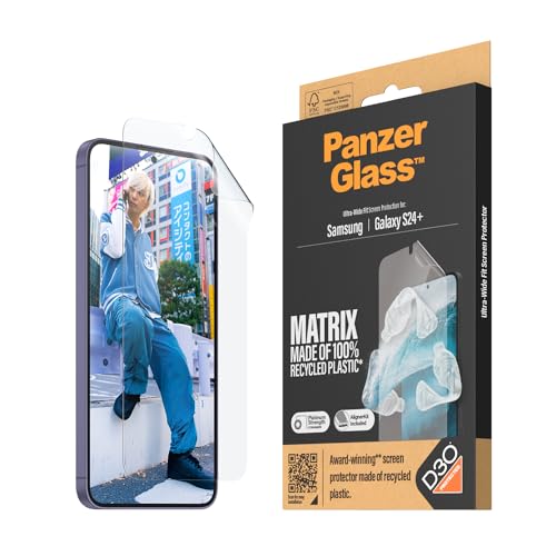 PanzerGlass™ Matrix Bildschirmschutz für Samsung Galaxy S24 Plus - Verlängert die Lebensdauer des Telefons, mühelose Installation, umweltfreundlicher Schutz von Panzer Glass