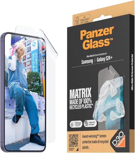 PanzerGlass™ Matrix Bildschirmschutz für Samsung Galaxy S24 Plus - Verlängert die Lebensdauer des Telefons, mühelose Installation, umweltfreundlicher Schutz von Panzer Glass