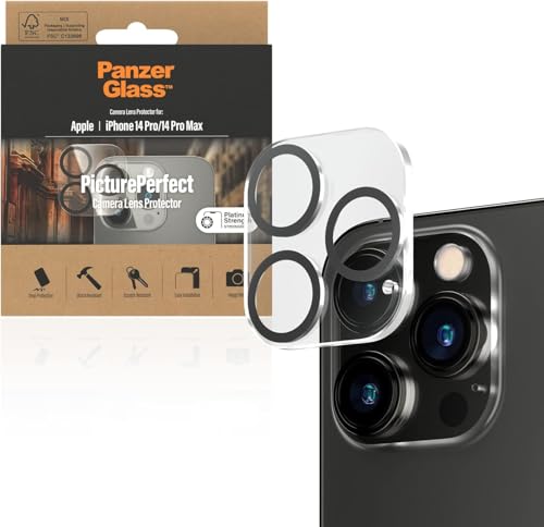 PanzerGlass™ Picture Perfect Kameraschutz für iPhone 14 Pro und 14 Pro Max - kratzfester iPhone Objektivschutz aus gehärtetem Glas, Ultra klar und Anti-Fingerprint bei voller Bildqualität von Panzer Glass
