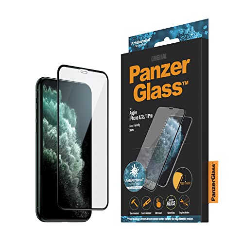 PanzerGlass™ Screen Protector für iPhone X Xs 11 Pro, vollständige Abdeckung, Case Friendly, Anti Fingerabdruck, Anti Bakteriell, gehärtetes Glas, iPhone Displayschutz, Glas Screen Protector von Panzer Glass
