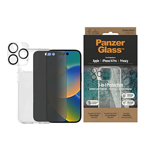 PanzerGlass Bundle Privacy Glass+Case Displayschutzglas iPhone 14 Pro 1 St. B0402+P2784 von Panzer Glass