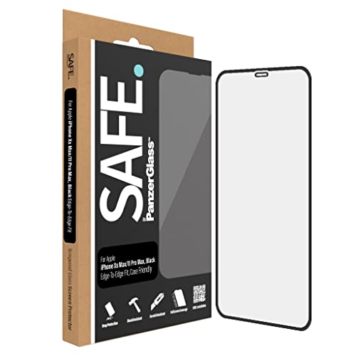 SAFE Screen Protector für Apple iPhone Xs Max 11 Pro Max - Fingerabdruckresistenter Displayschutz aus gehärtetem Glas mit vollständiger Bildschirmabdeckung - Schutzhüllenfreundlich und kratzfest von Panzer Glass