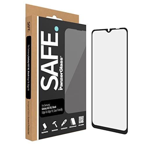 SAFE Screen Protector für Samsung Galaxy A32 5G - Fingerabdruckresistenter Displayschutz aus gehärtetem Glas mit vollständiger Bildschirmabdeckung - Schutzhüllenfreundlich und kratzfest von Panzer Glass