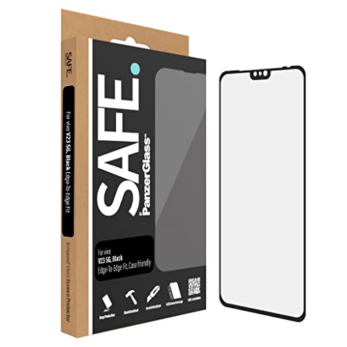 SAFE by PanzerGlass™ Displayschutz für Vivo V23 5G- kratzfestes, gehärtetes Displayschutz Glas mit vollständiger Displayabdeckung - Case Friendly Screen Protector für Vivo V23 5G von Panzer Glass