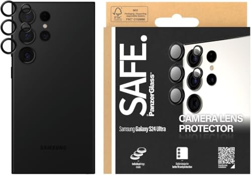 Safe. by PanzerGlass® Kameraschutz Samsung Galaxy S24 Ultra| Schwarz - Behalte Dein Telefon vor Stürzen, Schocks und Kratzern von Panzer Glass