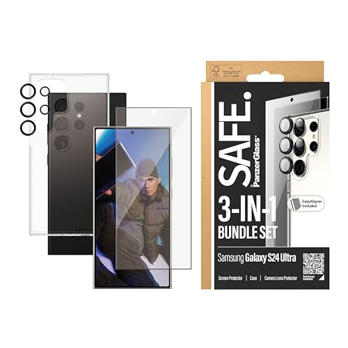 SAFE. by PanzerGlass® Samsung Galaxy S24 Ultra 3-in-1 Set - Display, Hülle und Kameraschutz für ultimativen Schutz von Panzer Glass