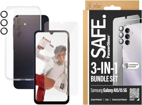 SAFE. by PanzerGlass® Samsung Galaxy A15|A15 5G 3-in-1 Set - Display, Hülle und Kameraschutz für ultimativen Schutz von Panzer Glass