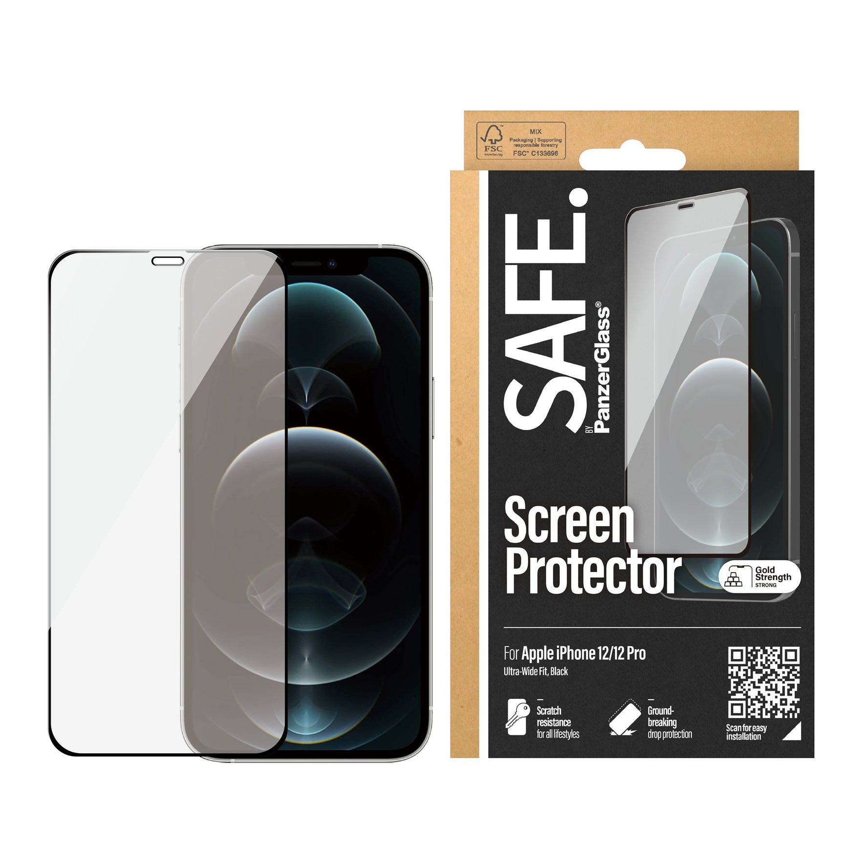 SAFE by PanzerGlass - Screen Protector Apple iPhone 12 - 12 Pro - Edge-to-Edge SAFE by PanzerGlass - Screen Protector Apple iPhone 12 - 12 Pro - Edge-to-Edge von Panzer