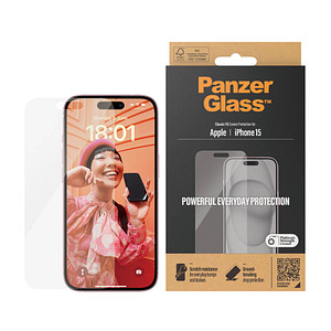 PanzerGlass™ Classic Fit Display-Schutzglas für Apple iPhone 15 von PanzerGlass™
