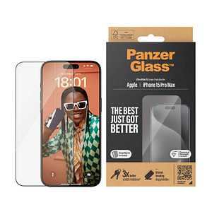 PanzerGlass™ UWF mit Applikator Display-Schutzglas für Apple iPhone 15 Pro Max von PanzerGlass™