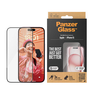 PanzerGlass™ UWF mit Applikator Display-Schutzglas für Apple iPhone 15 von PanzerGlass™