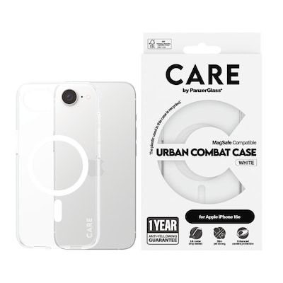 CARE by PanzerGlass® Case Flagship Urban Combat MagSafe, clear iPhone 16e von PanzerGlass