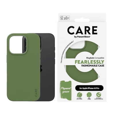 CARE by PanzerGlass® Fashionable Case Grün m. MagSafe iPhone 16 Pro von PanzerGlass