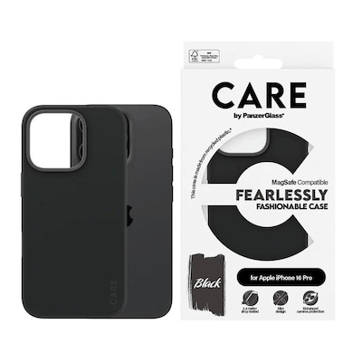 CARE by PanzerGlass® Fashionable Case Schwarz m. MagSafe iPhone 16 Pro von PanzerGlass