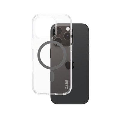 CARE by PanzerGlass® Flagship Case Transparent Urban Combat m. Schwarz MagSafe iPhone 16 Pro von PanzerGlass