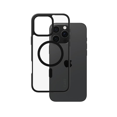 CARE by PanzerGlass® Flagship Case Transparent Urban Combat m. Schwarz Rahmen & MagSafe iPhone 16 Pro Max von PanzerGlass