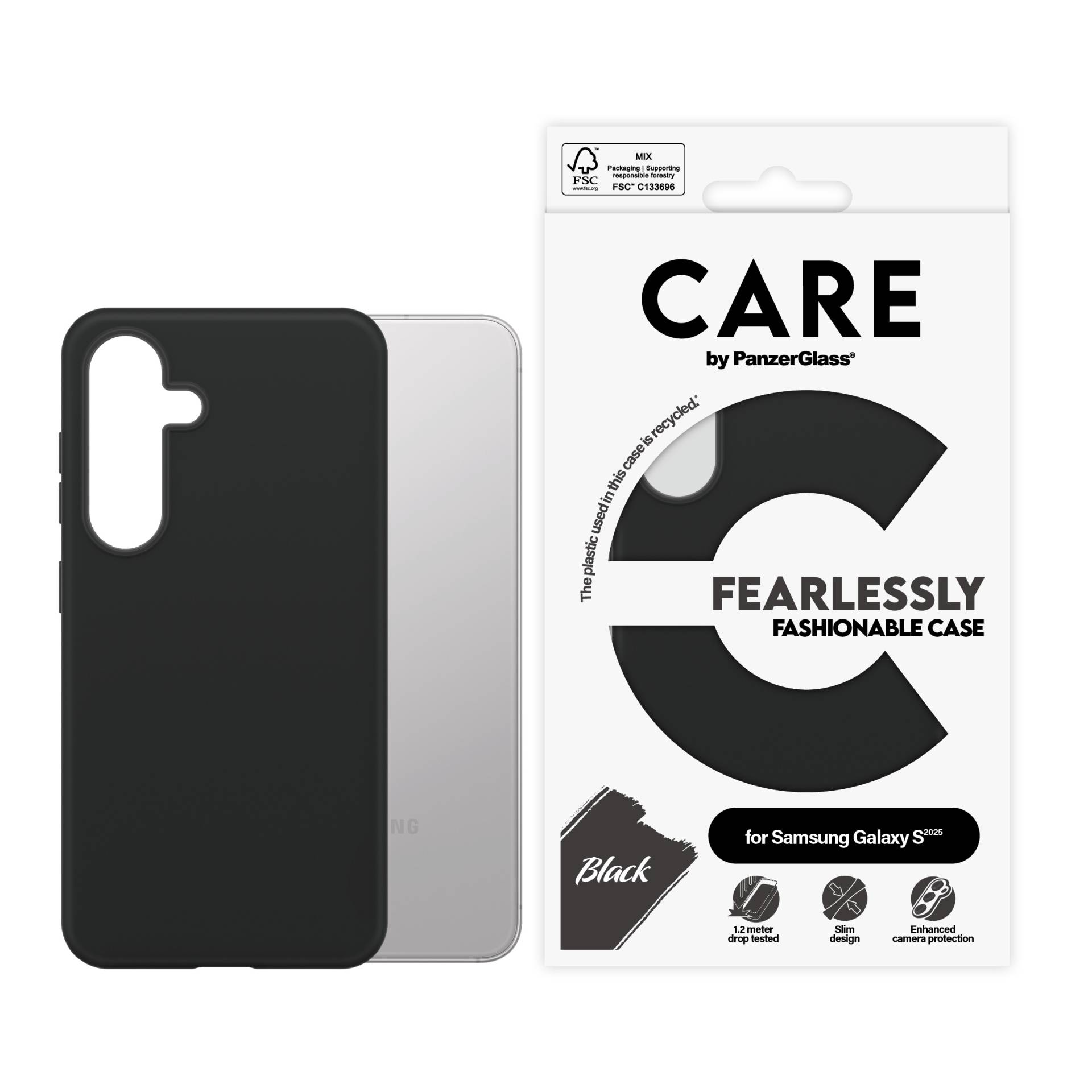 CARE by PanzerGlass - Fashionable Case Black Samsung Galaxy S 2025 CARE by PanzerGlass - Fashionable Case Black Samsung Galaxy S 2025 von PanzerGlass