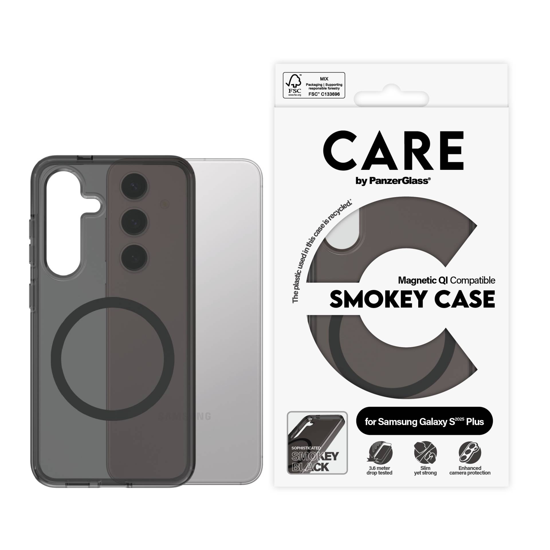 CARE by PanzerGlass - Flagship Case Urban Combat Smokey w. Black Qi Compatible Samsung Galaxy S 2025 CARE by PanzerGlass - Flagship Case Urban Combat Smokey w. Black Qi Compatible Samsung Galaxy S 2025 von PanzerGlass