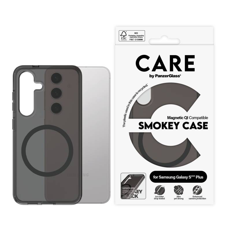 CARE by PanzerGlass - Flagship Case Urban Combat Smokey w. Black Qi Compatible Samsung Galaxy S 2025 von PanzerGlass