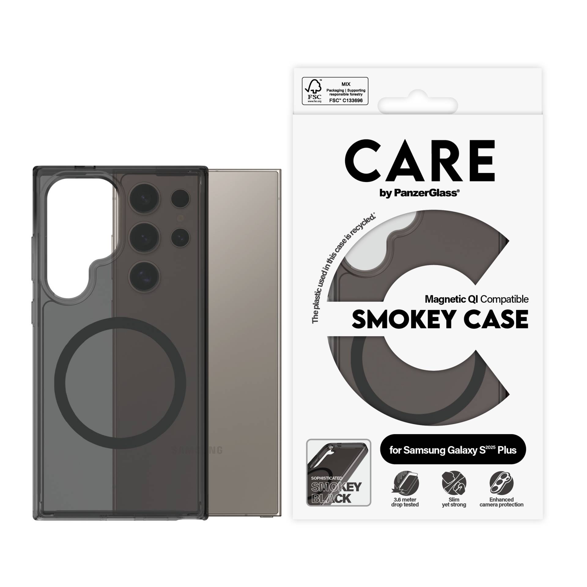 CARE by PanzerGlass - Flagship Case Urban Combat Smokey w. Black Qi Compatible Samsung Galaxy S 2025 CARE by PanzerGlass - Flagship Case Urban Combat Smokey w. Black Qi Compatible Samsung Galaxy S 2025 von PanzerGlass