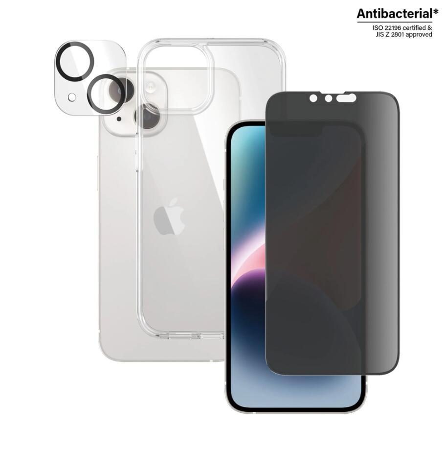 PanzerGlass™ 3-in-1 Privacy Schutzset für iPhone 14 von PanzerGlass