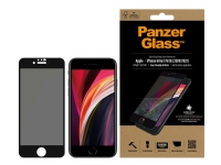 PanzerGlass™ | Privacy & Case-Friendly – Skærmbeskytter für Mobiltelefone – Edge-to-Edge fit – rammefarve sort | Apple iPhone 6/6s/7/8/ SE (2. Generation) von PanzerGlass