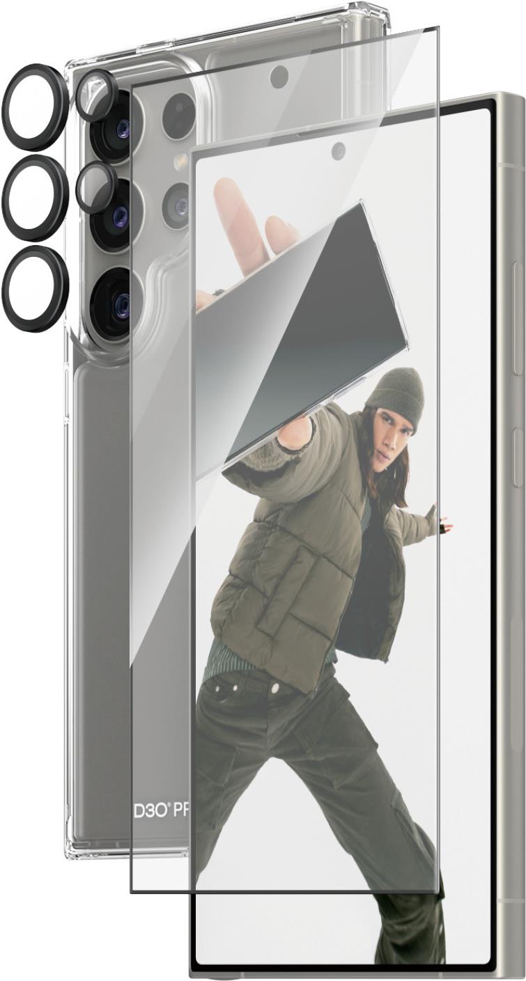 PanzerGlass ® 3-in-1 Schutz Set Samsung Galaxy S24 Ultra - Ultra-Wide Fit - Samsung - Samsung - Galaxy S24 Ultra - Trockene Anwendung - Kratzresistent - Schockresistent - Transparent - 1 Stück(e) (B1212+7352) von PanzerGlass